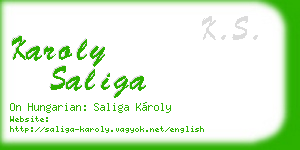 karoly saliga business card