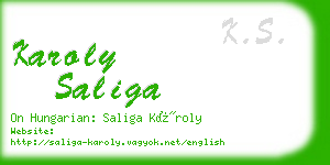 karoly saliga business card